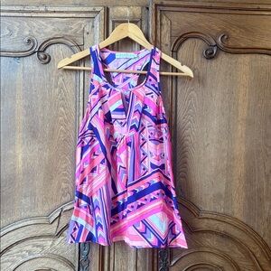Alice & Trixie Multicolor Racerback Silk Tank Top
